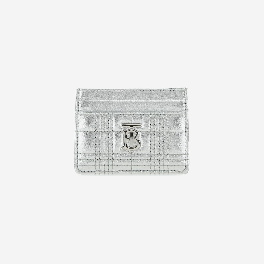 Burberry Quilted Leather Lola Card Case Silver 상세 이미지 1