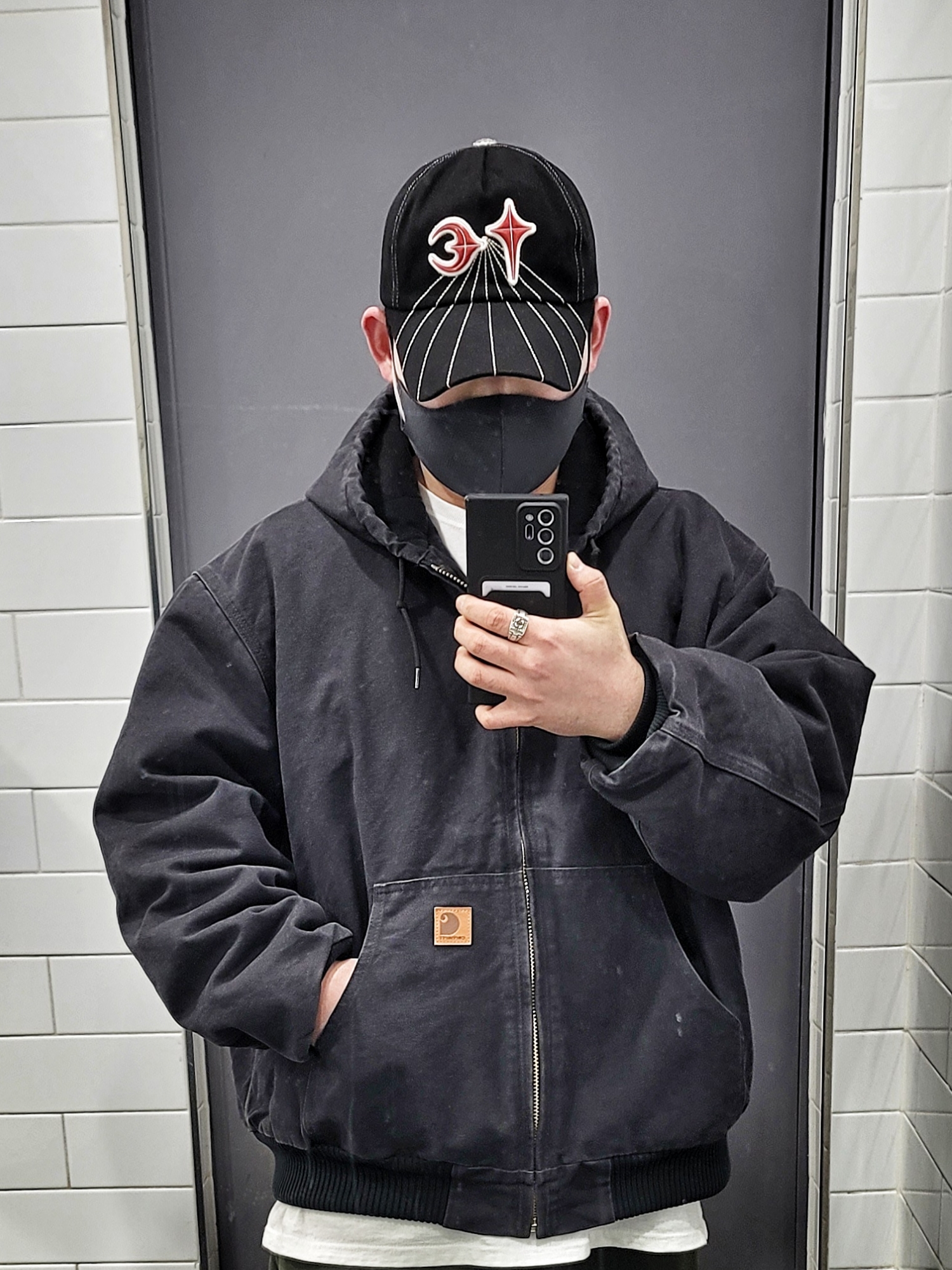 Thug Club TC Rise Cap Black 착용 스타일