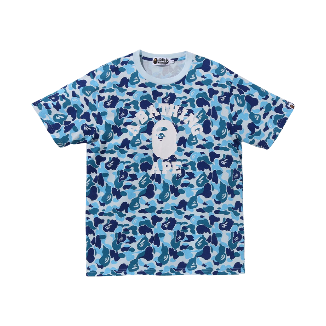 BAPE ABC Camo College T-Shirt Light Blue 상세 이미지 1