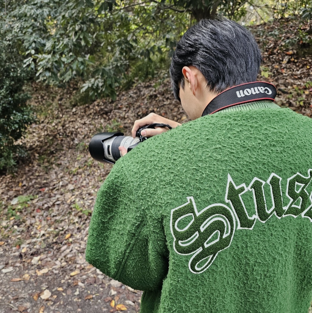 Stussy Casentino Wool Varsity Jacket Green 착용 스타일