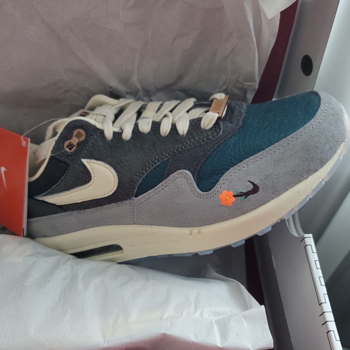 Nike x Kasina Air Max 1 SP Won-Ang Particle Grey 착용 스타일
