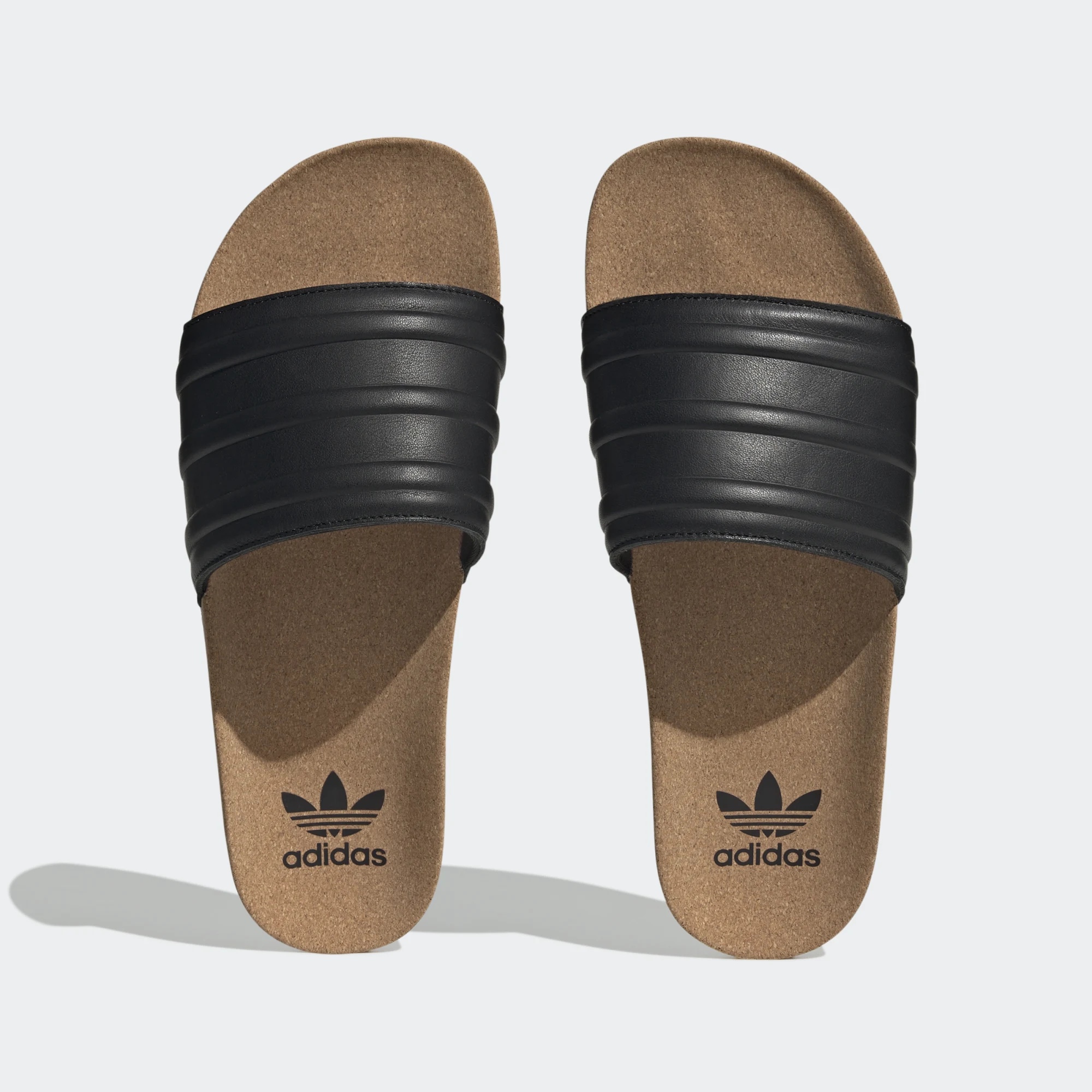 Adidas Adilette Premium Slide Core Black 착용 스타일