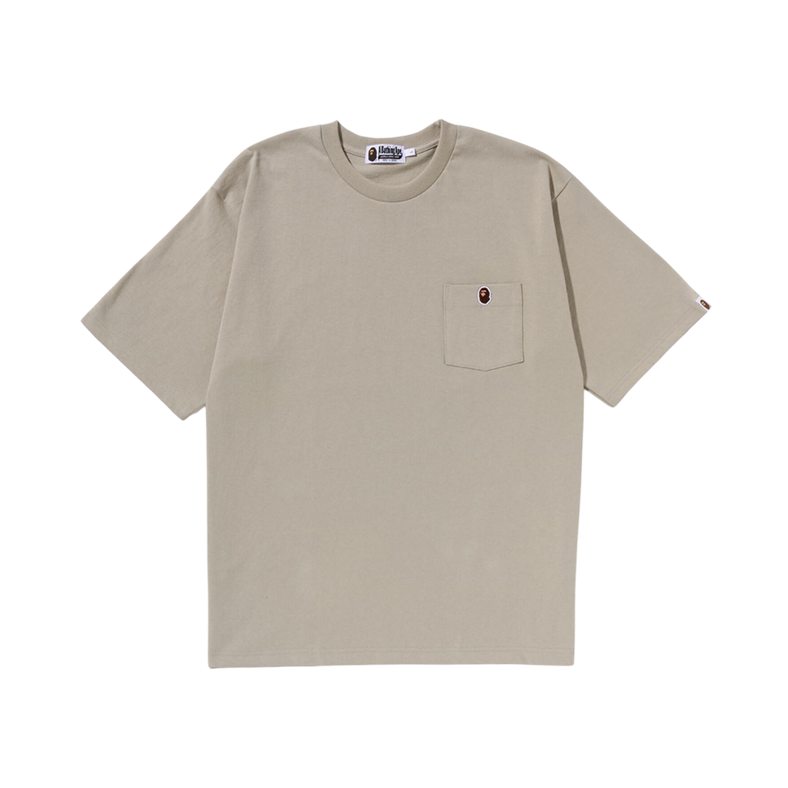 BAPE Ape Head One Point Relaxed Fit Pocket T-Shirt Beige 상세 이미지 1