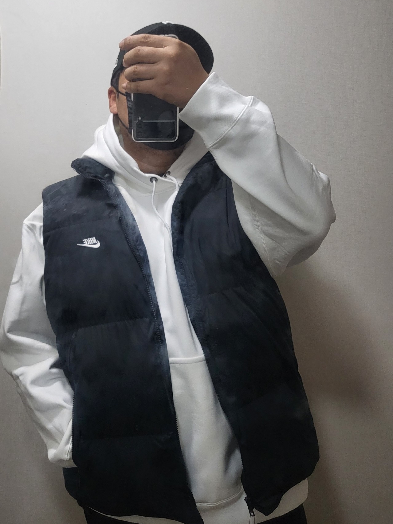 Nike NSW Club Primaloft Water-Repellent Puffer Vest Black - Asia 착용 스타일