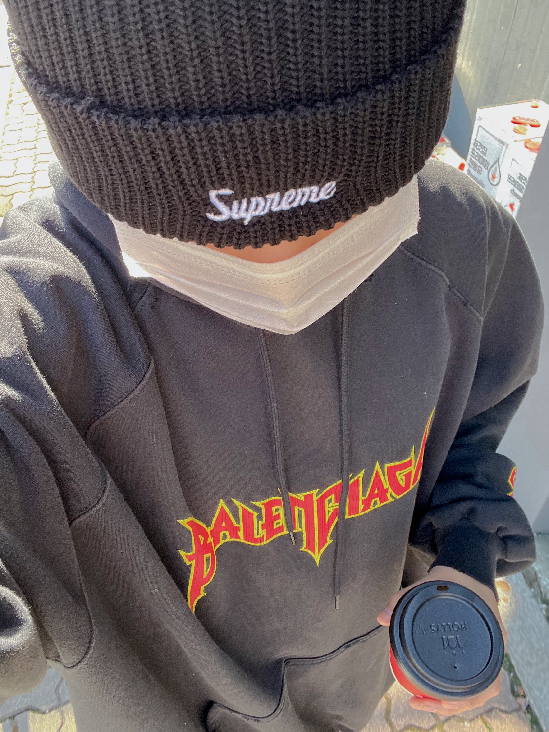 Supreme Loose Gauge Beanie Black 착용 스타일
