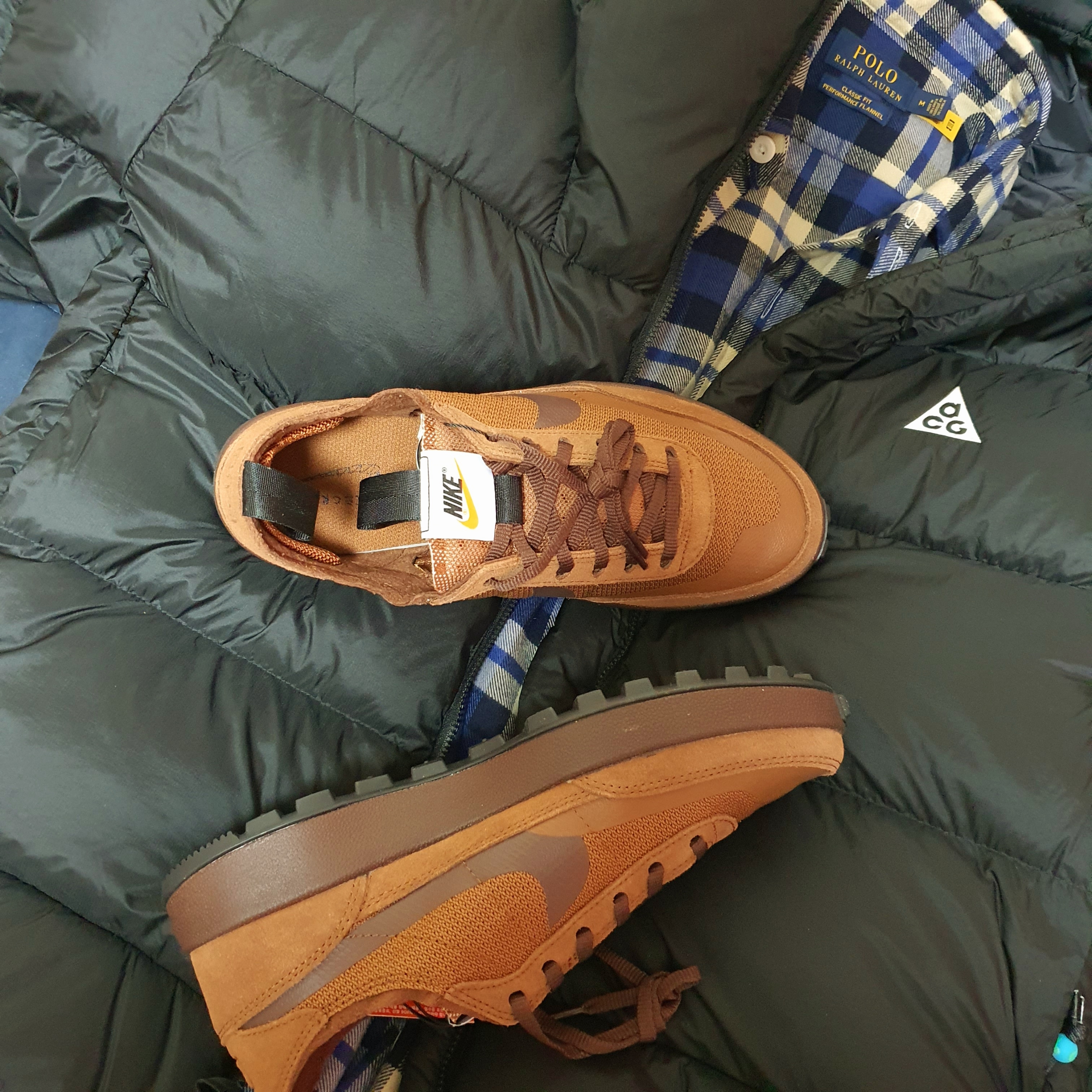 Nike ACG Therma-Fit ADV Lunar Lake Puffer Jacket Black - Asia, Nike x Tom Sachs General Purpose Shoe Brown 착용 스타일