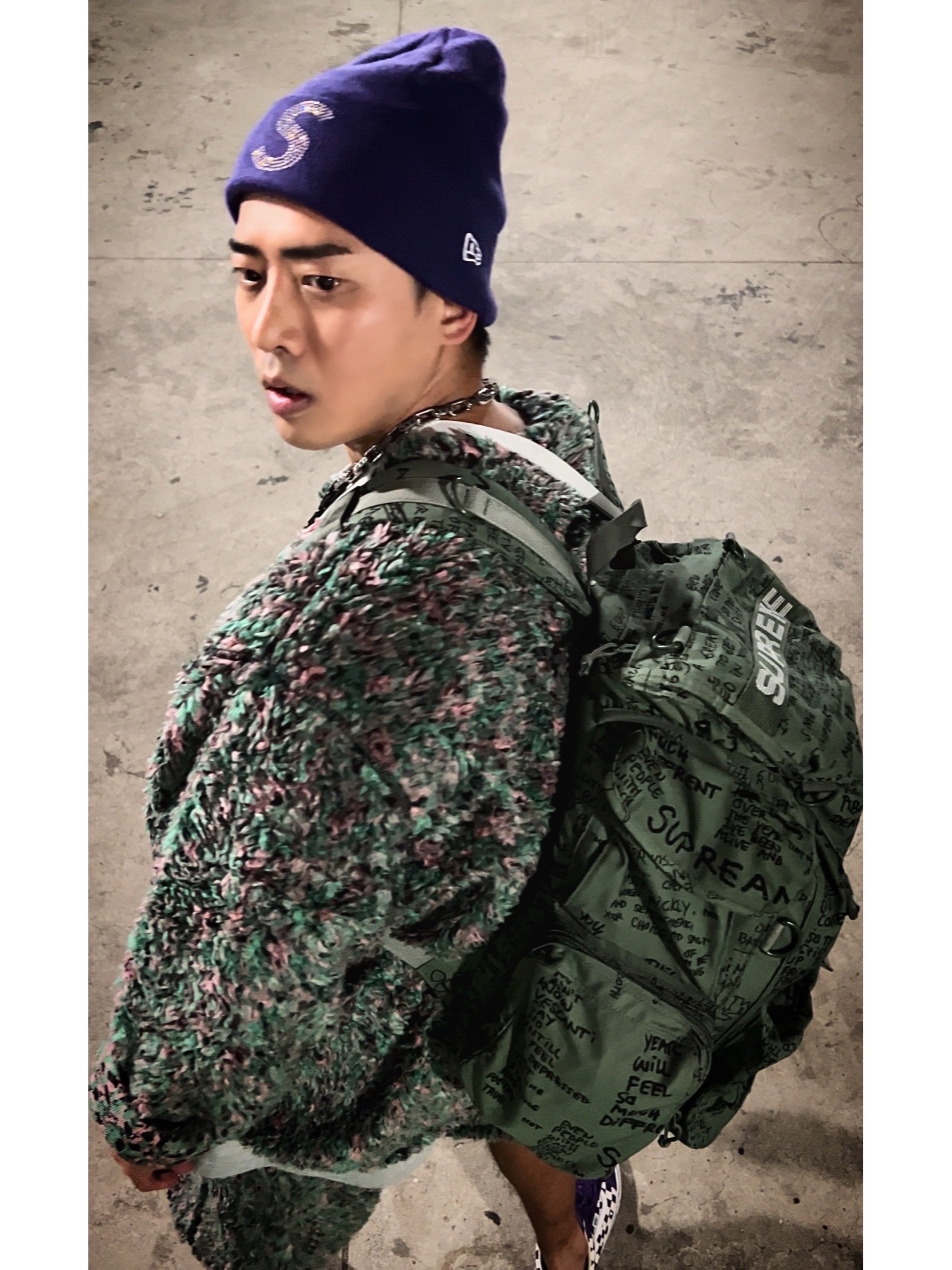 Supreme New Era Swarovski S Logo Beanie Purple - 21SS, Vans x Supreme x Swarovski Old Skool Purple ์ฐฉ์ฉ ์คํ์ผ - 2