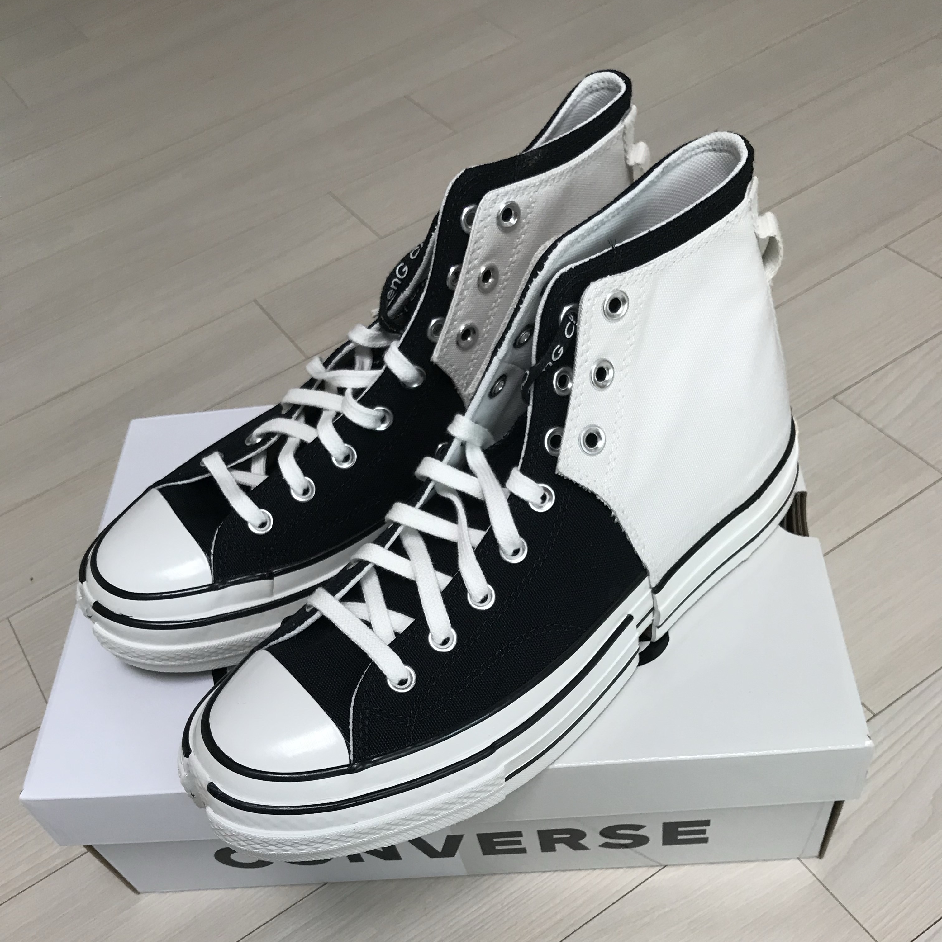 Converse x Feng Chen Wang Chuck 70 2-in-1 Natural Ivory Black 착용 스타일