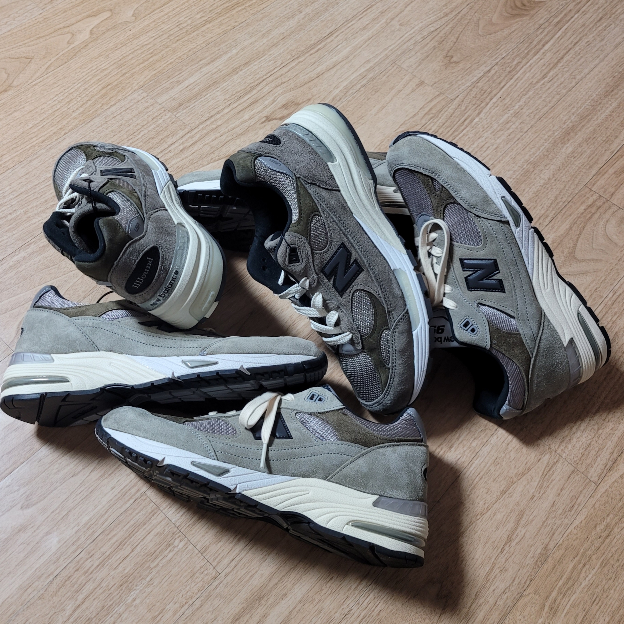 New Balance x JJJJound 991 Made in UK Grey, New Balance x JJJJound 992 Made in USA Grey 착용 스타일