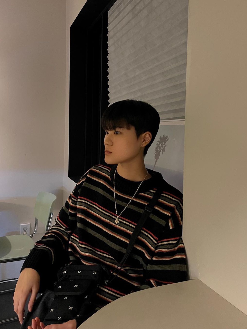 Scudo Shell Drop Plain Necklace Extrabold 착용 스타일 - 1