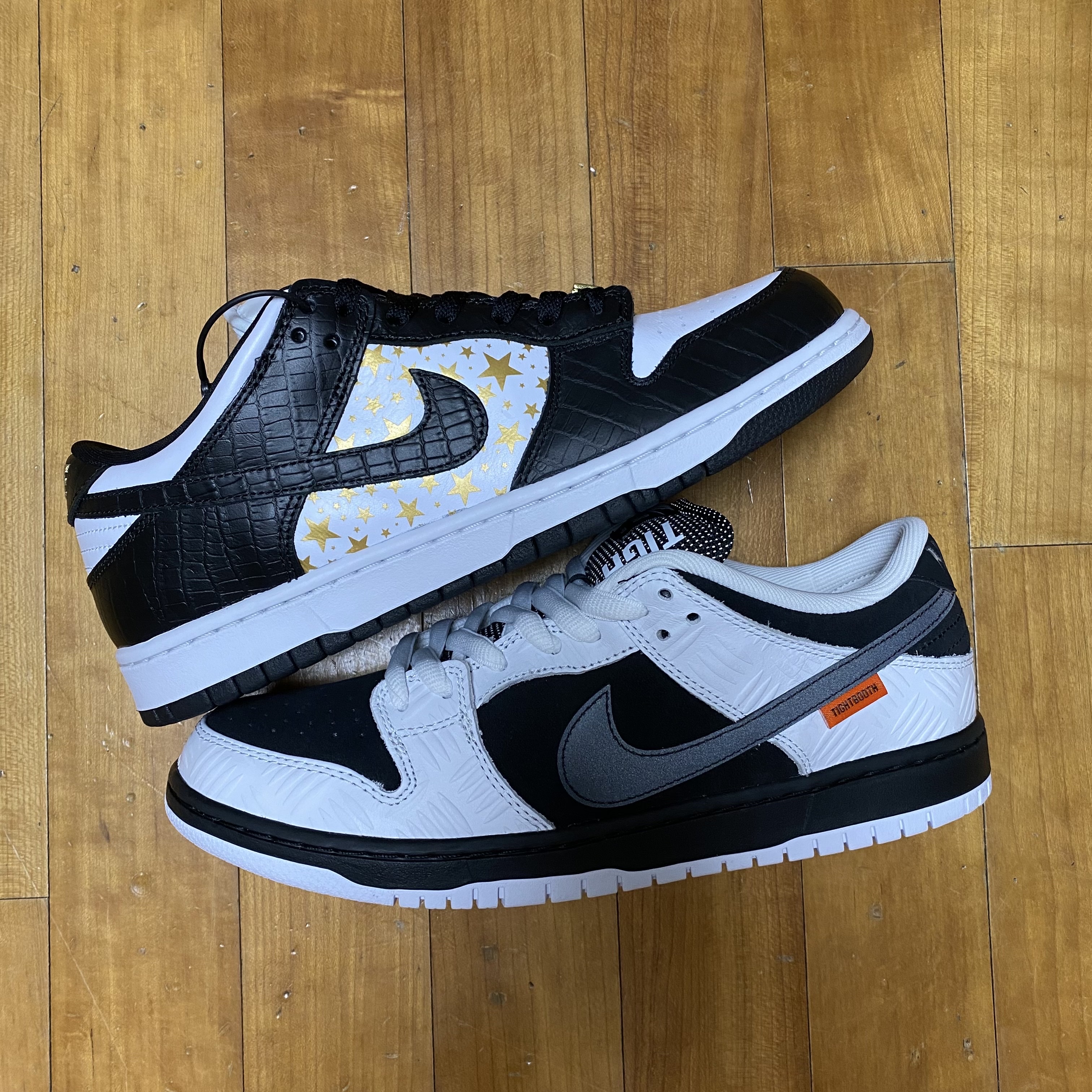Nike x Tightbooth SB Dunk Low Pro Black and White, Nike x Supreme SB Dunk Low Black 착용 스타일 - 8