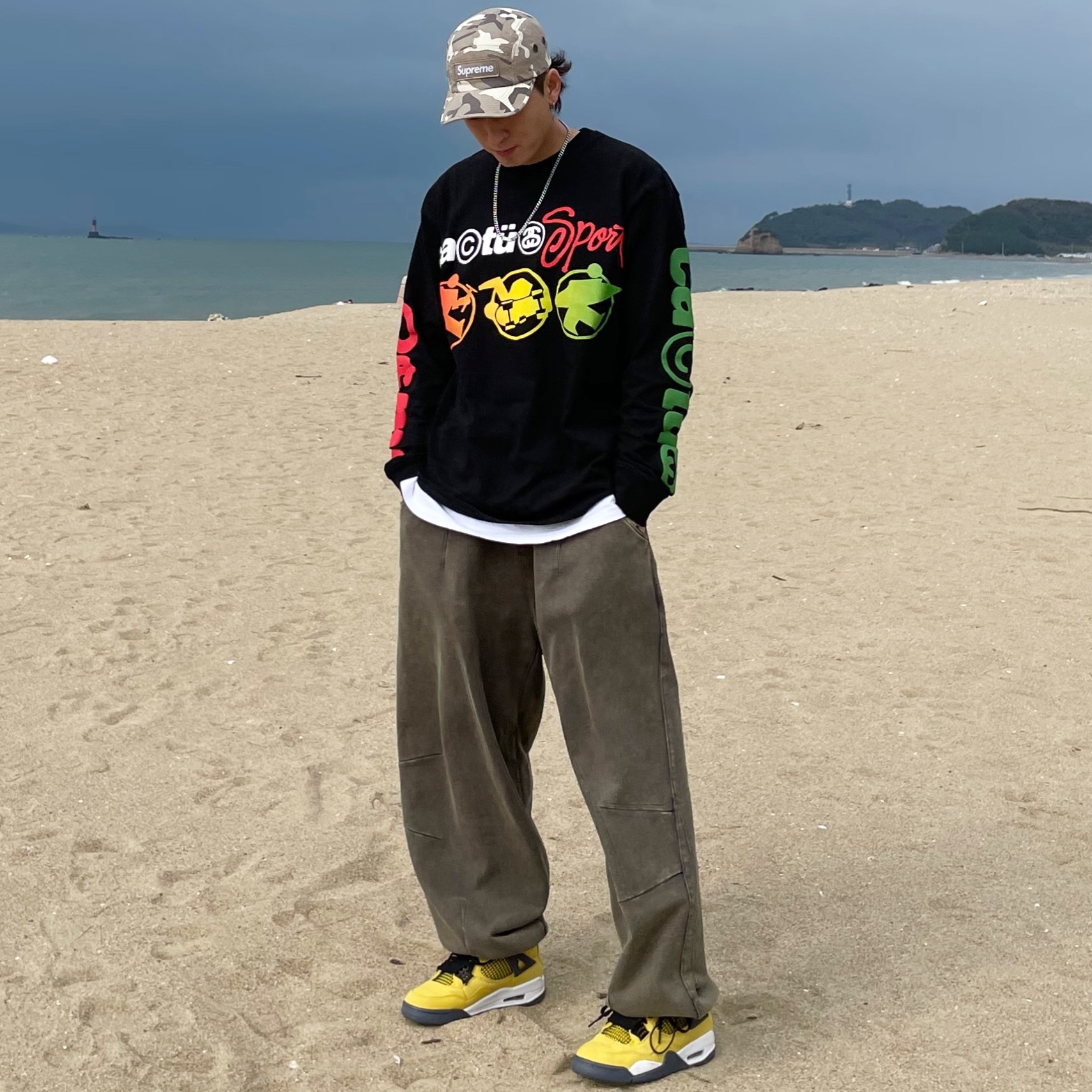 Jordan 4 Retro Tour Yellow 착용 스타일 - 1