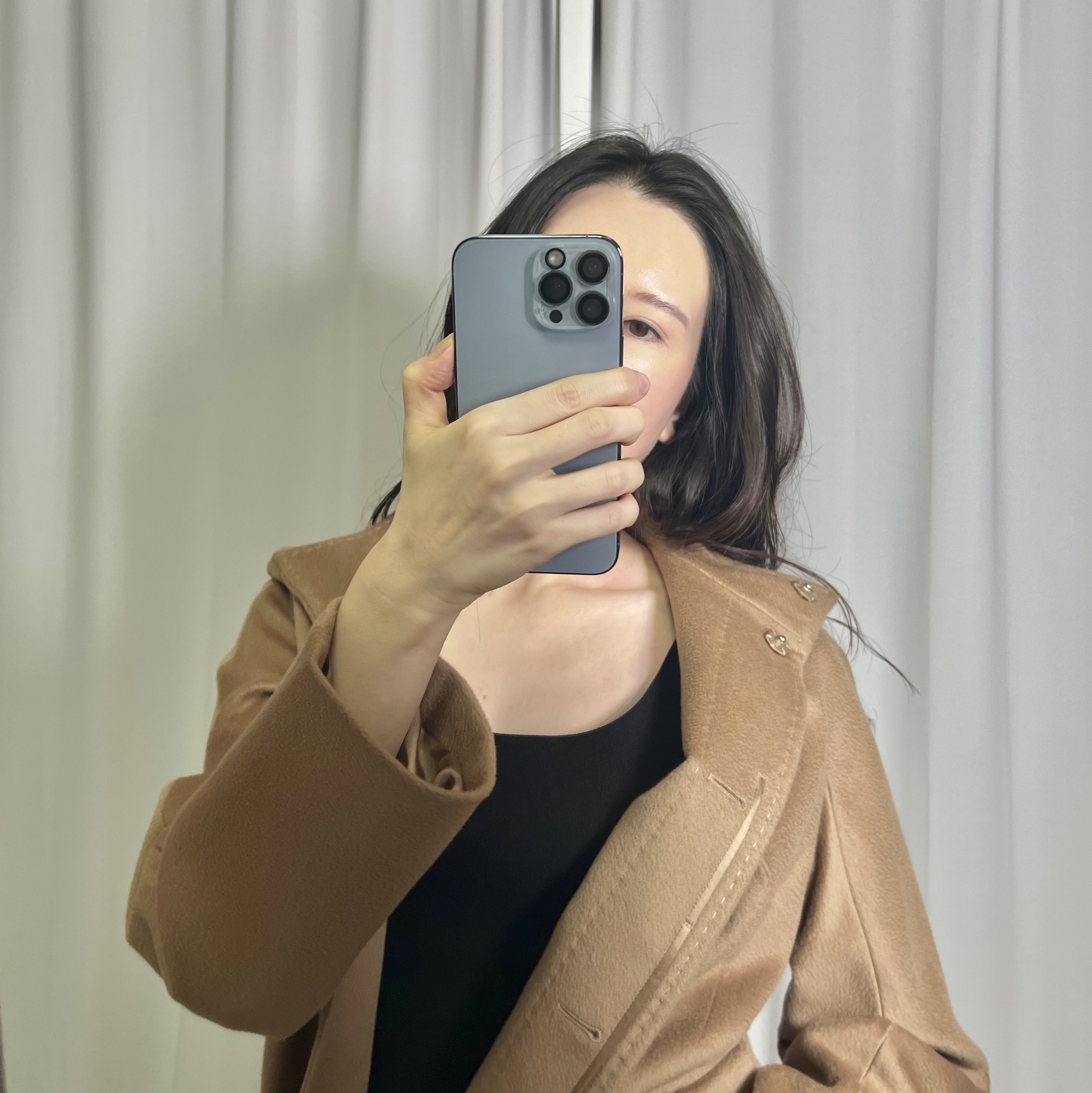 (W) Max Mara Bingo Camel Colour Robe Coat Camel 착용 스타일 - 2