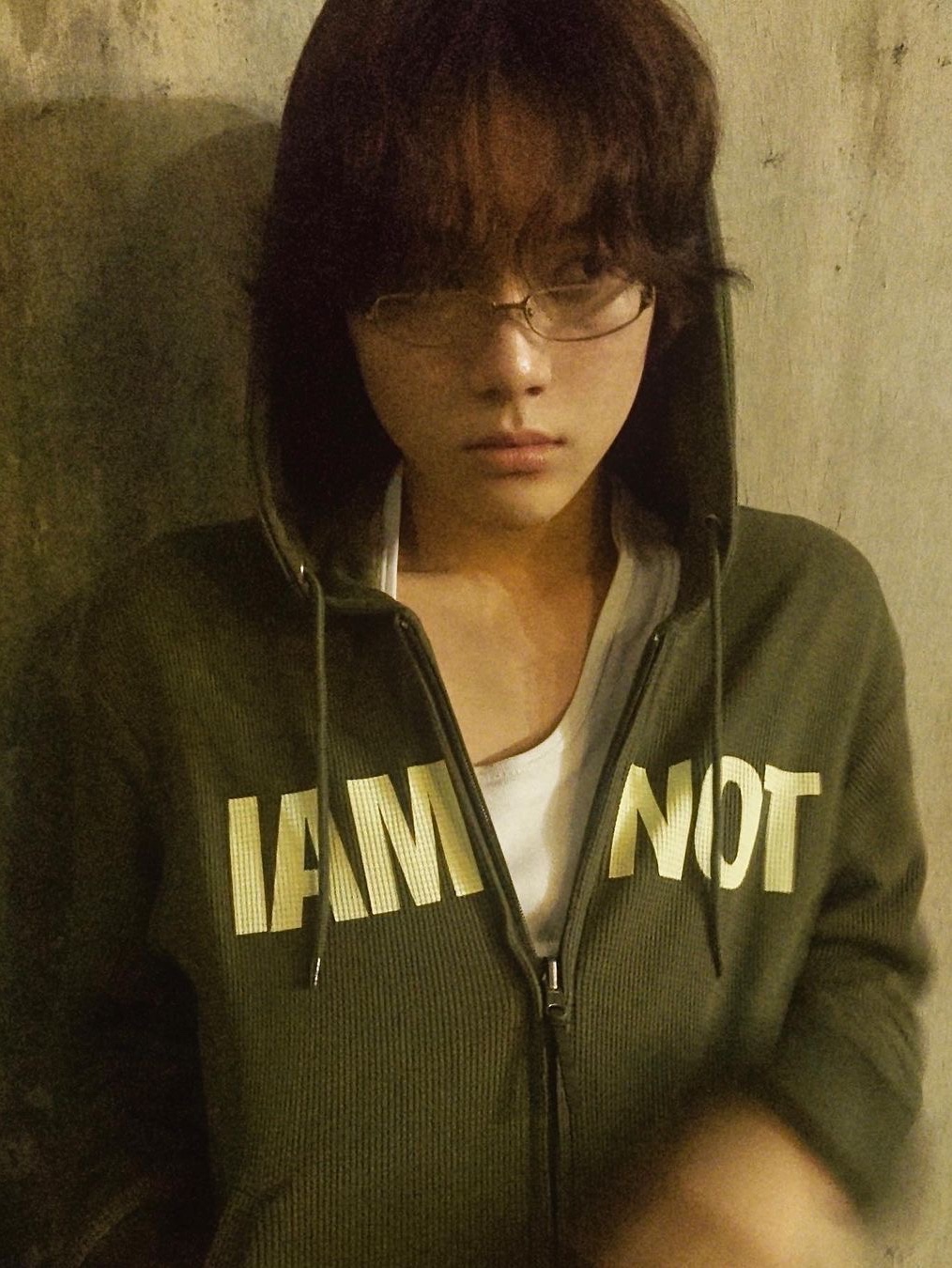 Safarispot Not Army Reversible Hoodie Zipup Olive, Safarispot Not Army Reversible Hoodie Zipup Cream 착용 스타일 - 2