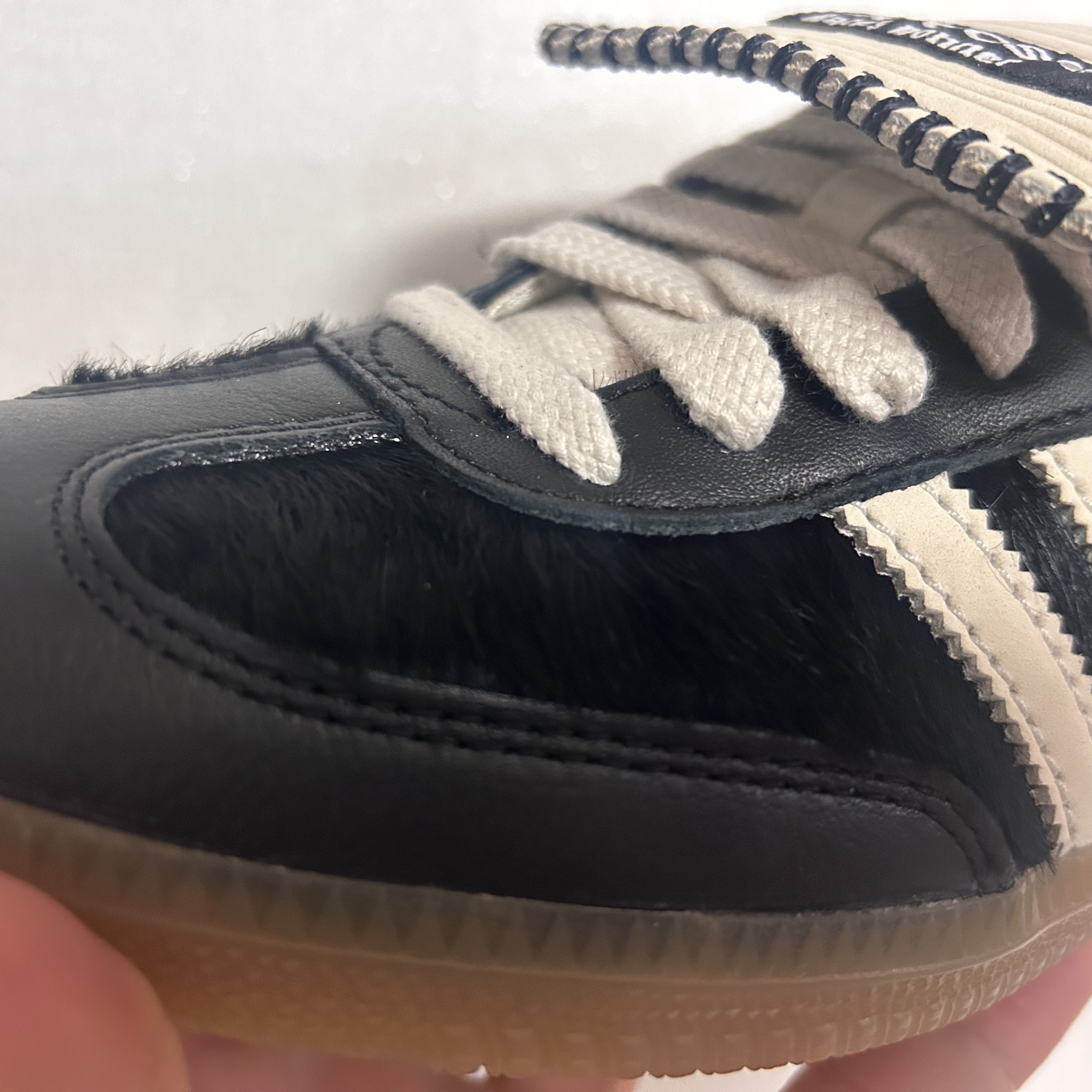 Adidas x Wales Bonner Pony Tonal Samba Core Black Cream White 착용 스타일 - 4