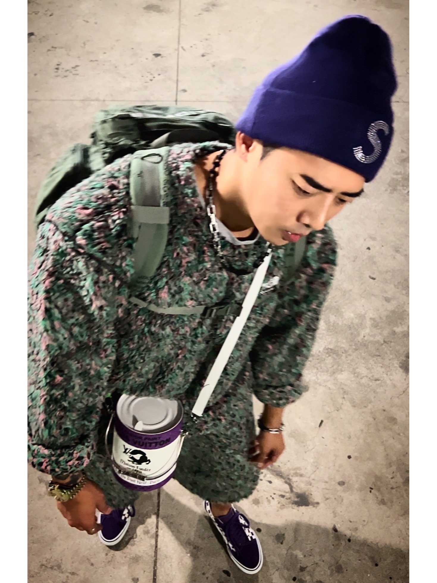 Supreme New Era Swarovski S Logo Beanie Purple - 21SS, Vans x Supreme x Swarovski Old Skool Purple ์ฐฉ์ฉ ์คํ์ผ - 5