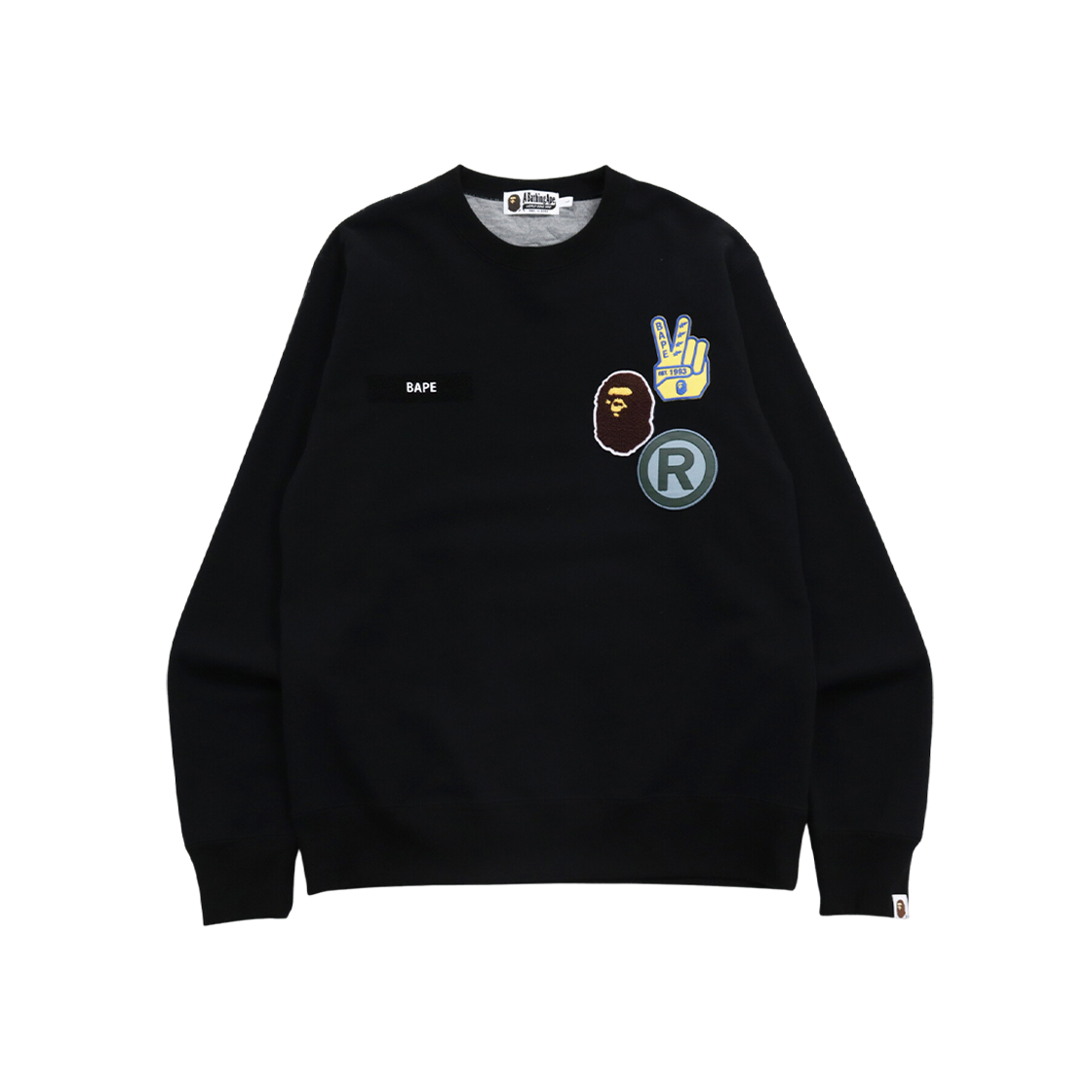 BAPE Sta Jacquard Relaxed Fit Sweater Black 상세 이미지 1