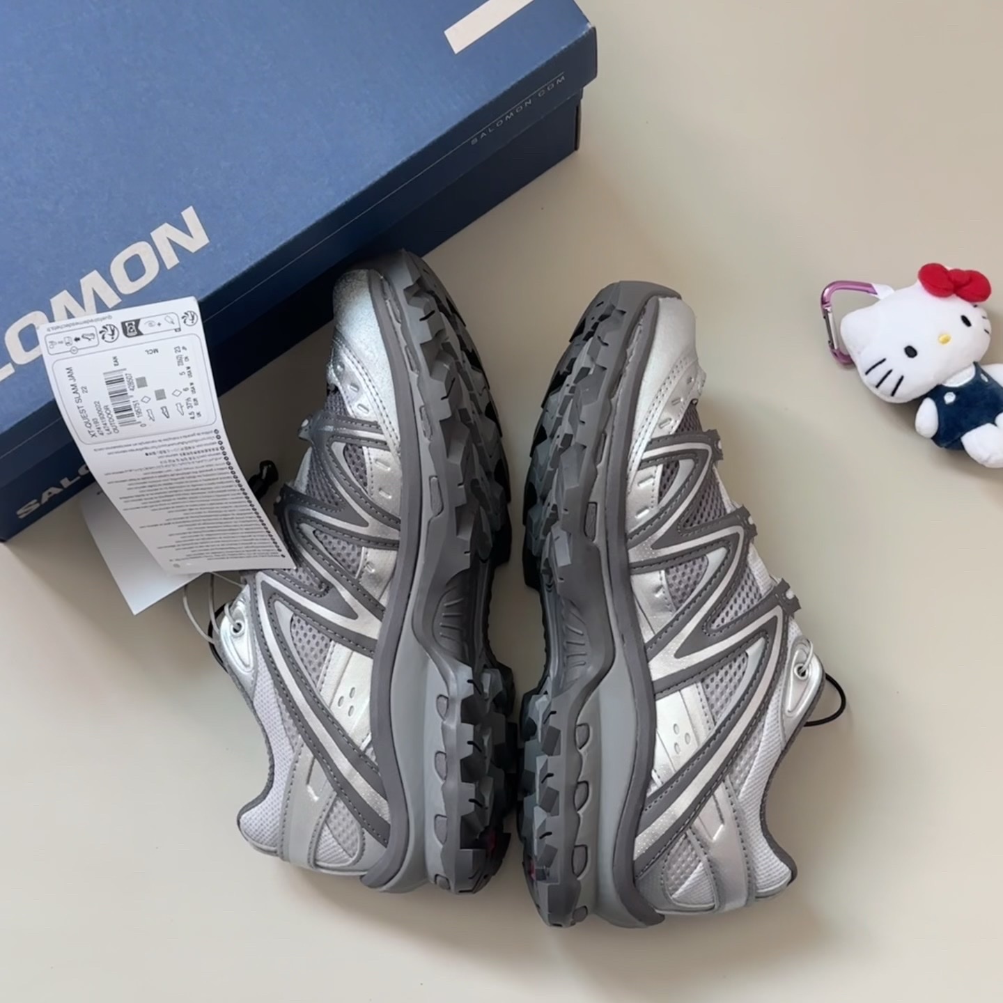 Salomon x Slam Jam XT-Quest Plum Kitten Lunar Rock 착용 스타일 - 3