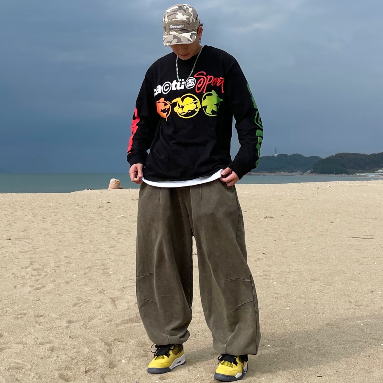 Jordan 4 Retro Tour Yellow 착용 스타일 - 2
