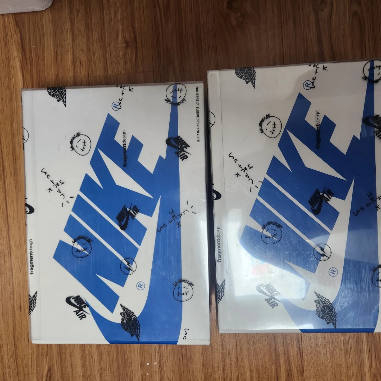 Jordan 1 x Travis Scott x Fragment Retro Low OG SP Military Blue 착용 스타일 - 1