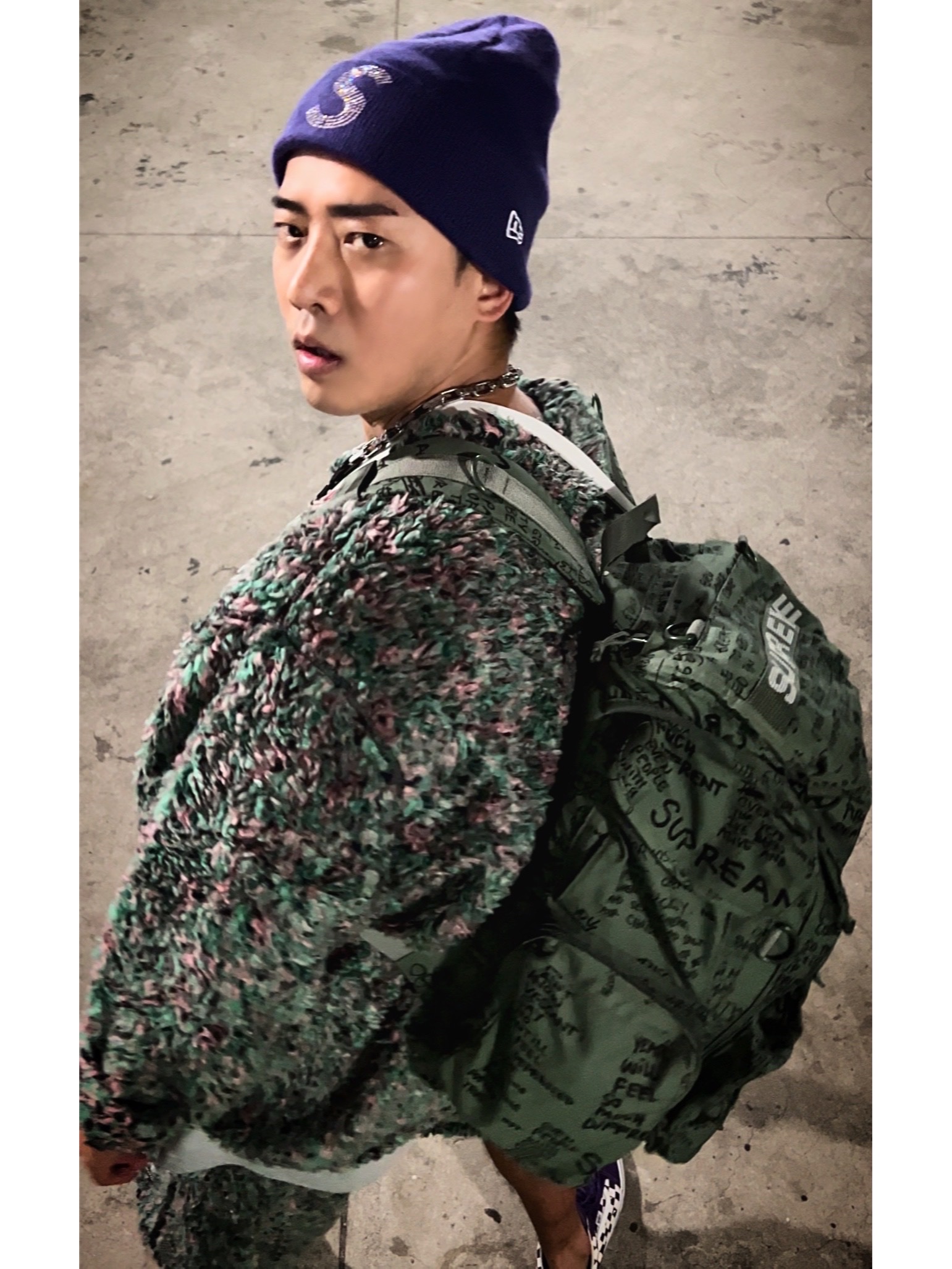 Supreme New Era Swarovski S Logo Beanie Purple - 21SS, Vans x Supreme x Swarovski Old Skool Purple ์ฐฉ์ฉ ์คํ์ผ - 1