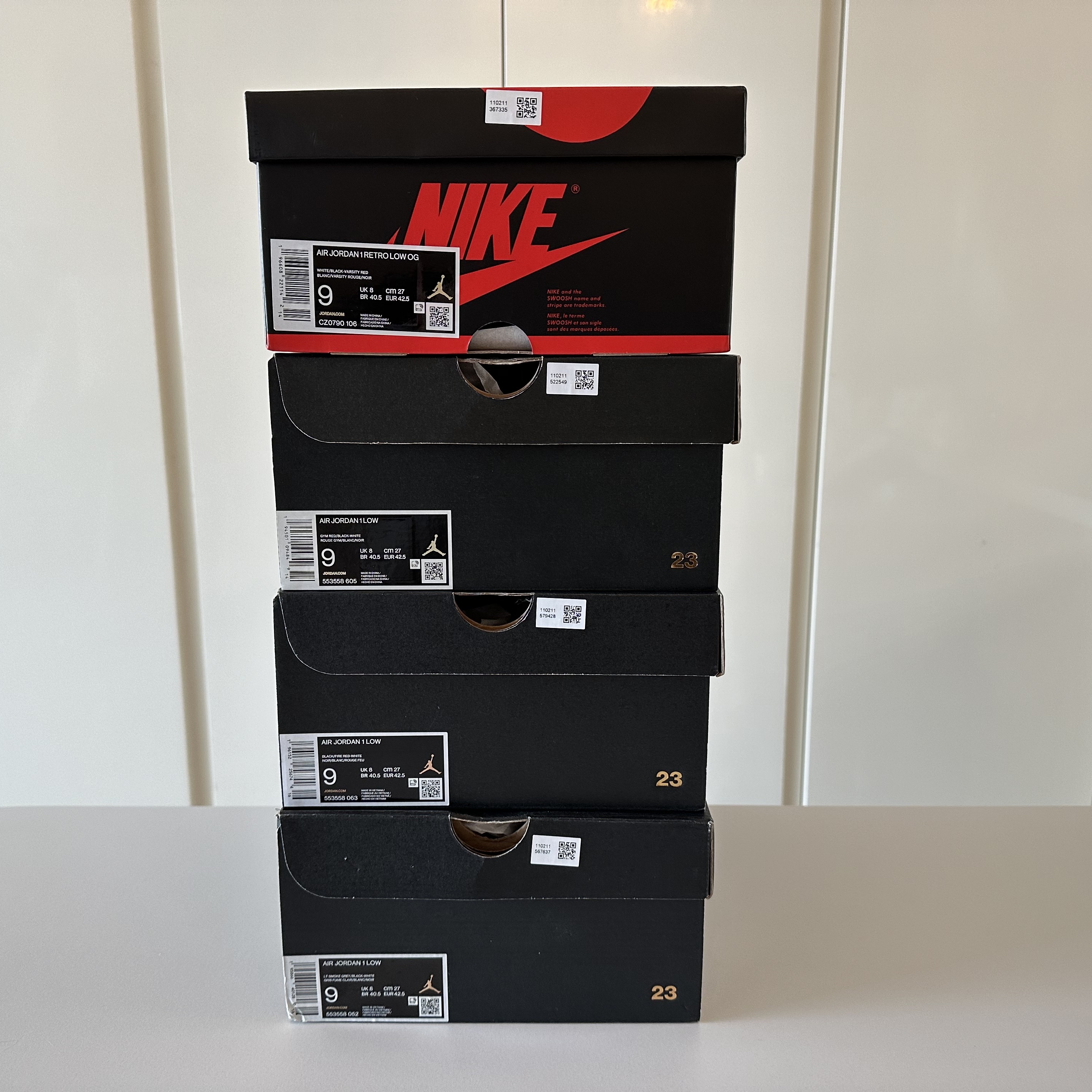 Jordan 1 Retro Low OG Black Toe 착용 스타일 - 3