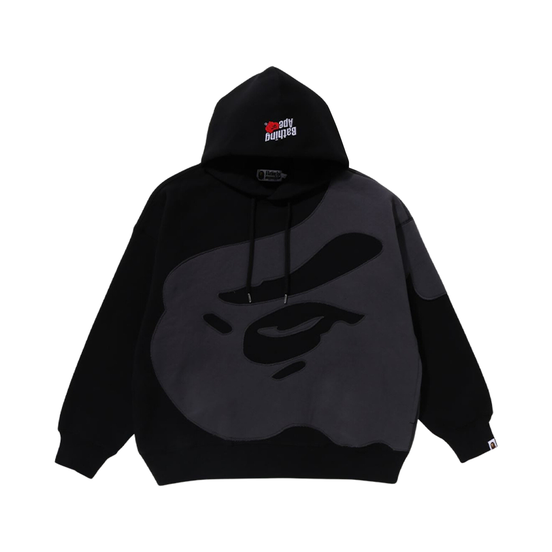 BAPE Bape Head Patch Pullover Hoodie Black 상세 이미지 1