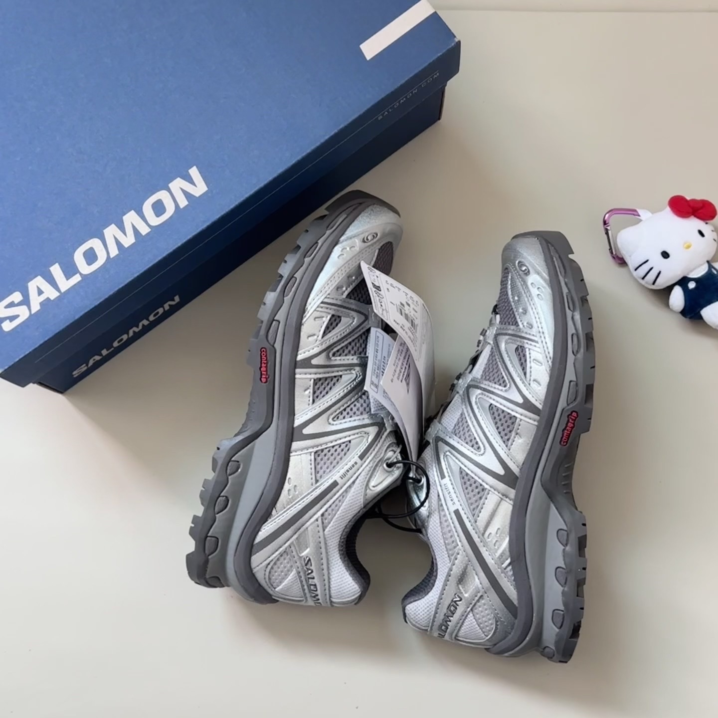 Salomon x Slam Jam XT-Quest Plum Kitten Lunar Rock 착용 스타일 - 2
