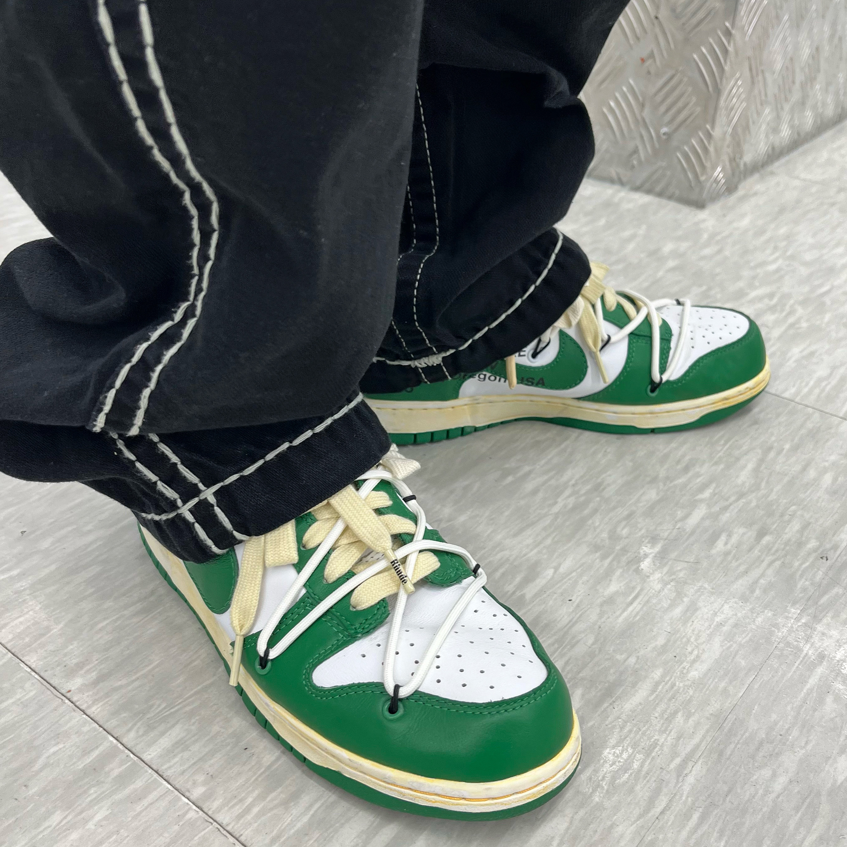 Supreme x True Religion Denim Cargo Pants Black - 21FW, Nike x Off-White Dunk Low Pine Green 착용 스타일 - 2
