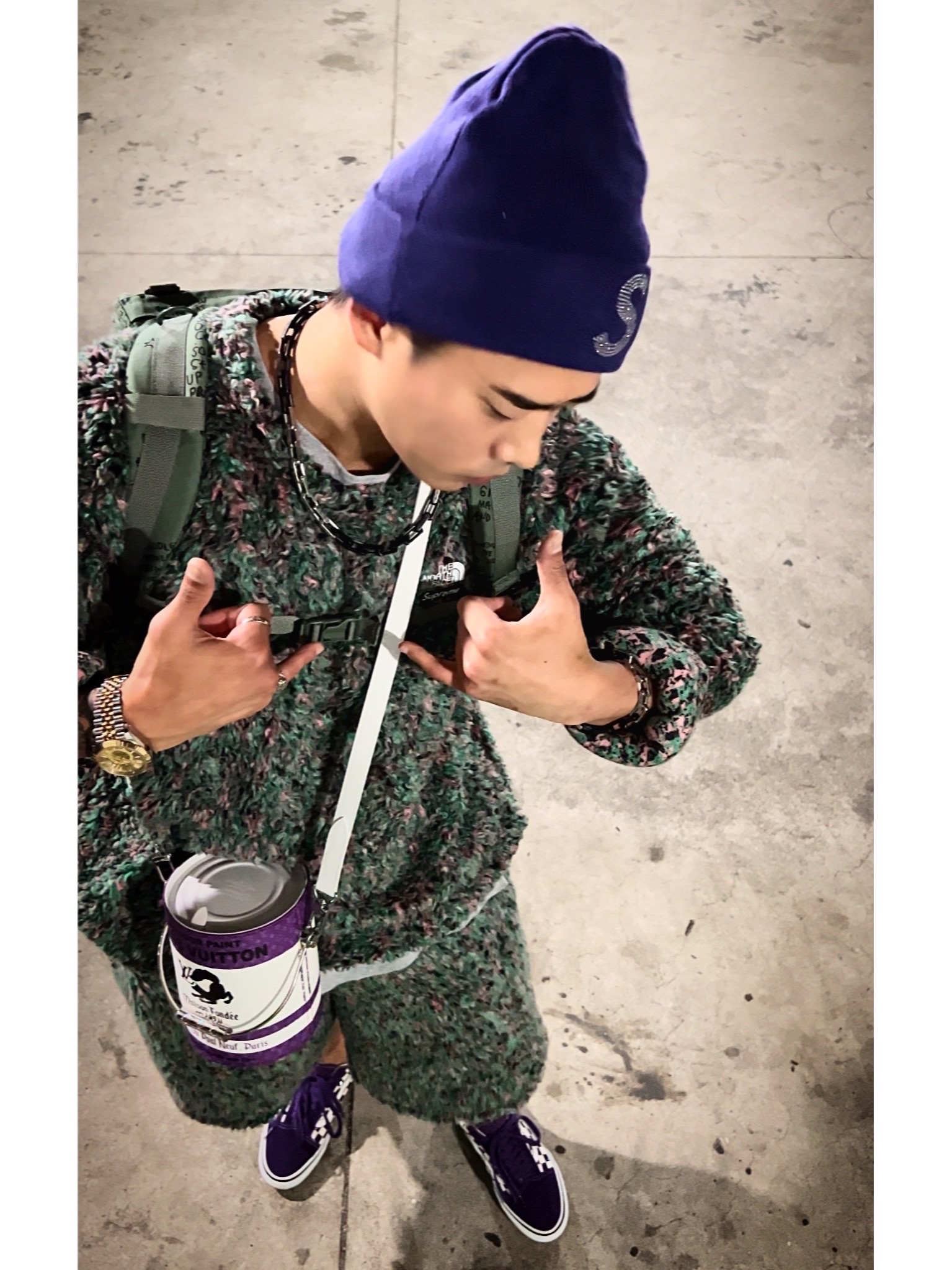 Supreme New Era Swarovski S Logo Beanie Purple - 21SS, Vans x Supreme x Swarovski Old Skool Purple ์ฐฉ์ฉ ์คํ์ผ - 3