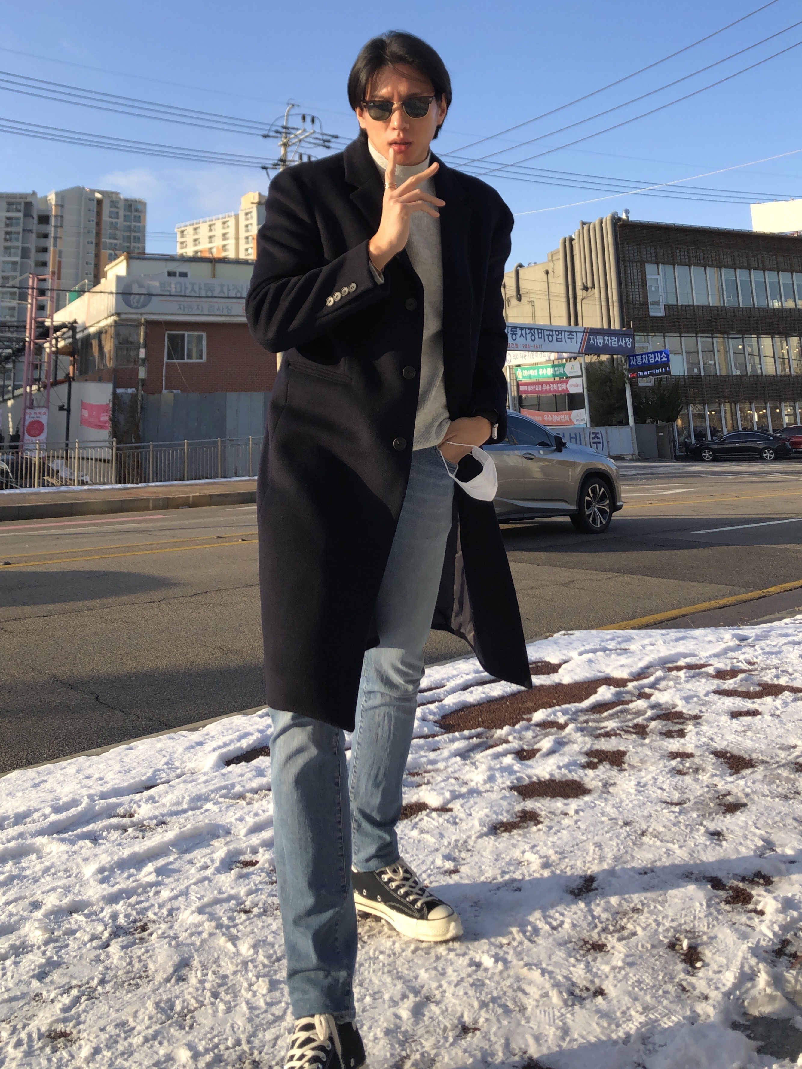 Converse Chuck 70 Hi Black 착용 스타일