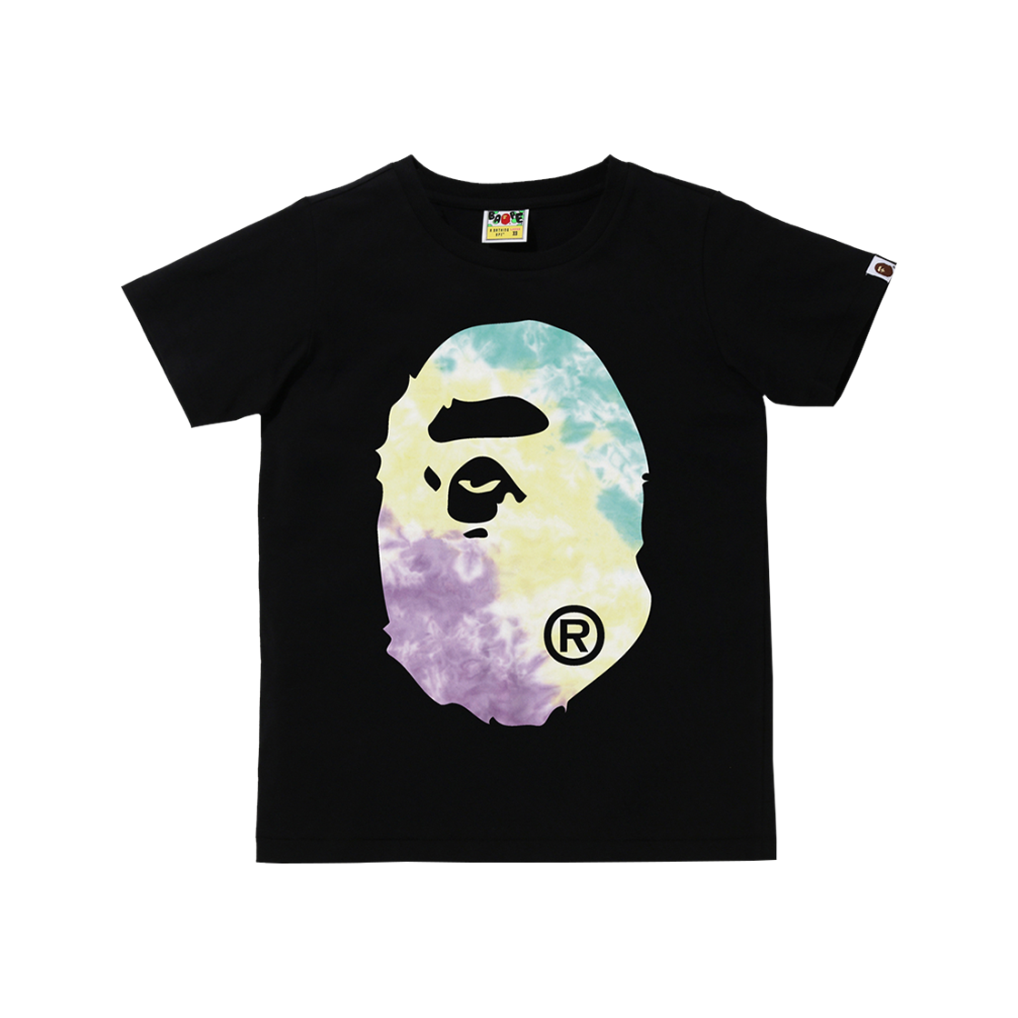 (W) BAPE Tie-Dye Big Ape Head T-Shirt Black 상세 이미지 1