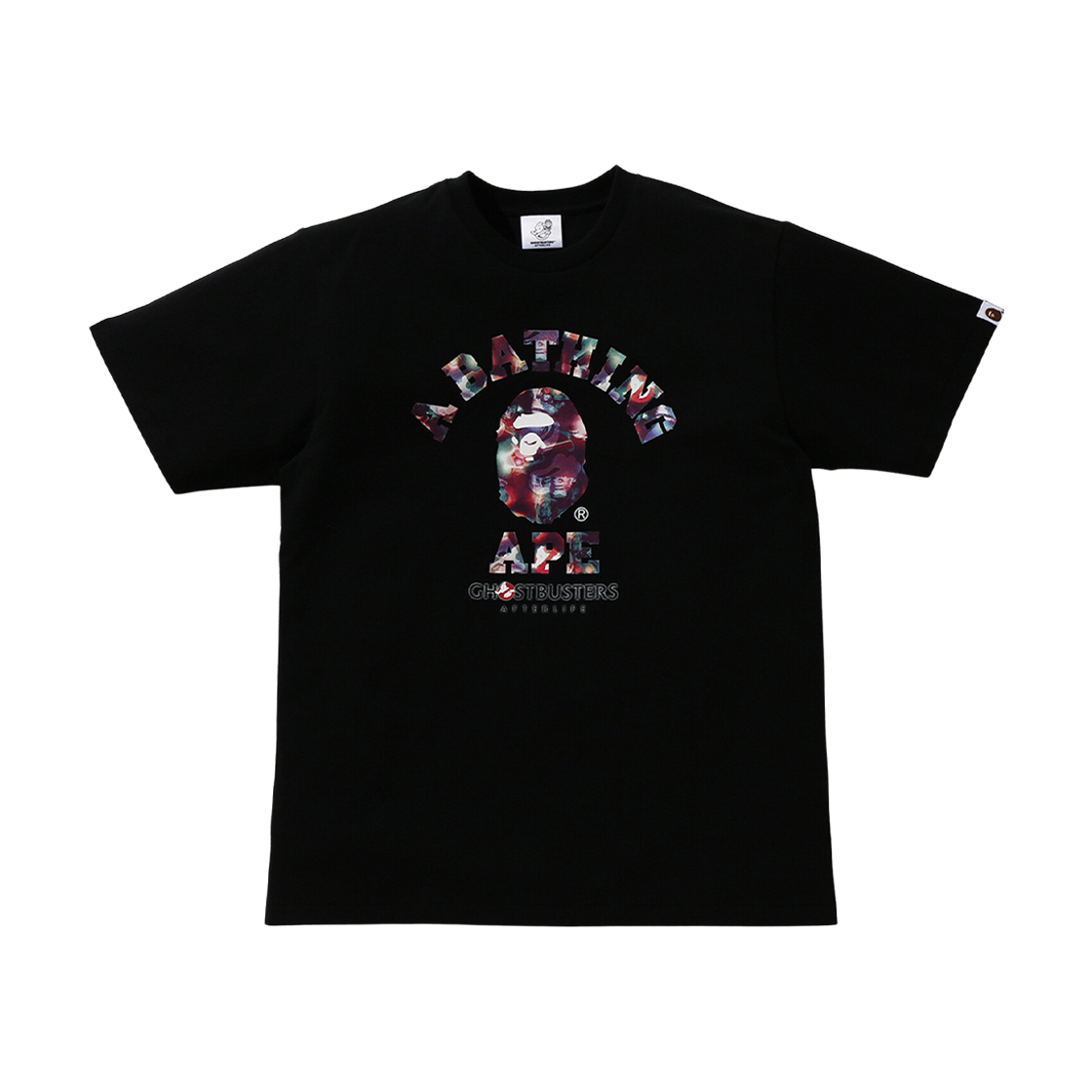 BAPE x Ghostbusters Camo College T-Shirt Black 상세 이미지 1