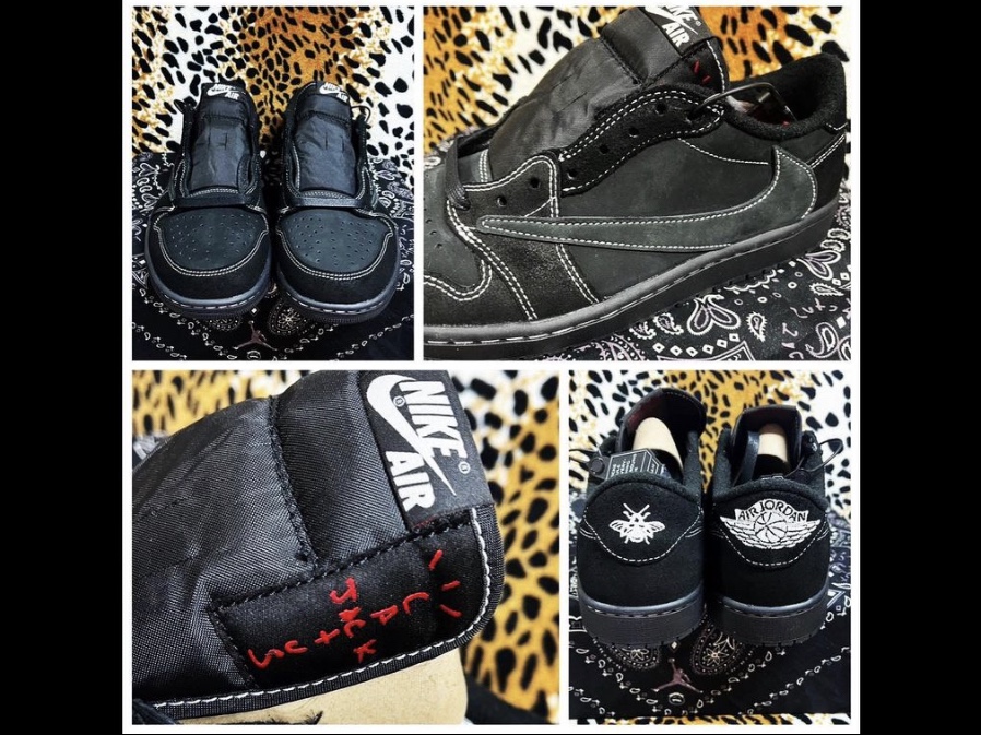 Jordan 1 x Travis Scott Retro Low OG SP Black Phantom 착용 스타일 - 2