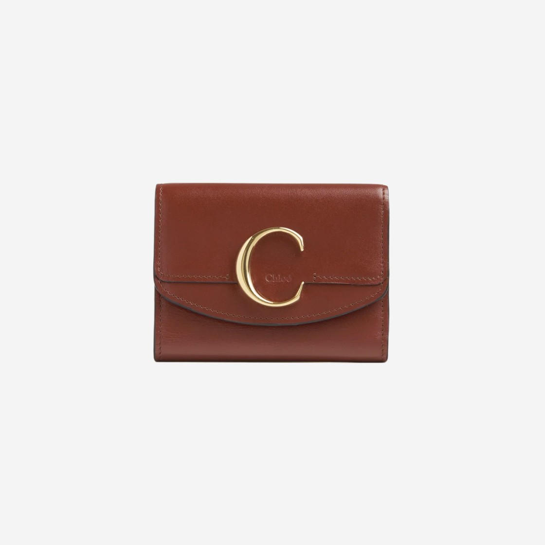 Chloe C Small Tri-Fold Sepia Brown 상세 이미지 1