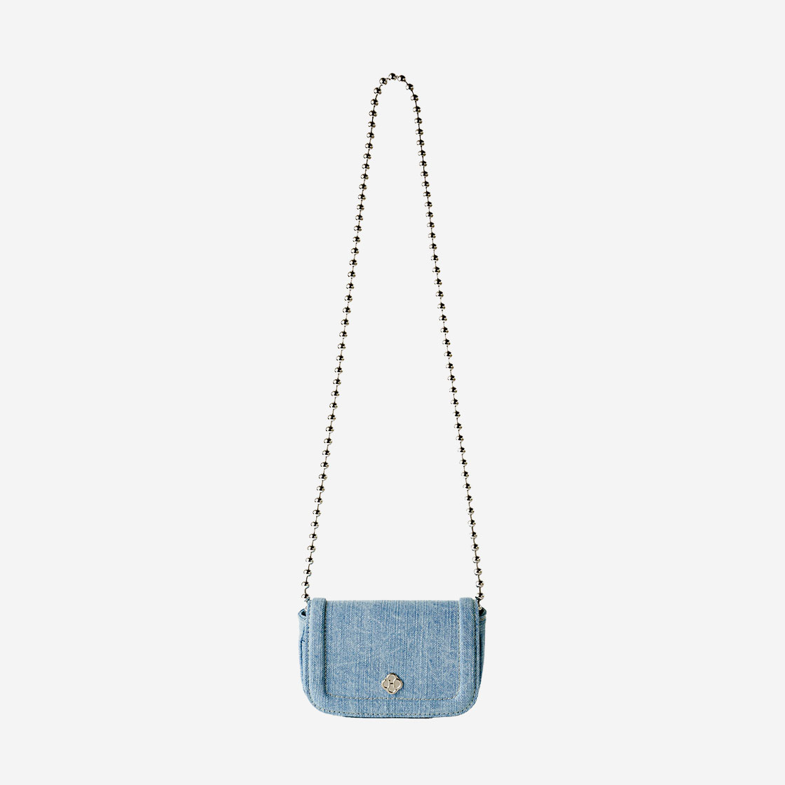 히어리 우먼 포피 체인 미니 백 데님(Heeari Women Poppy Chain Mini Bag Denim)