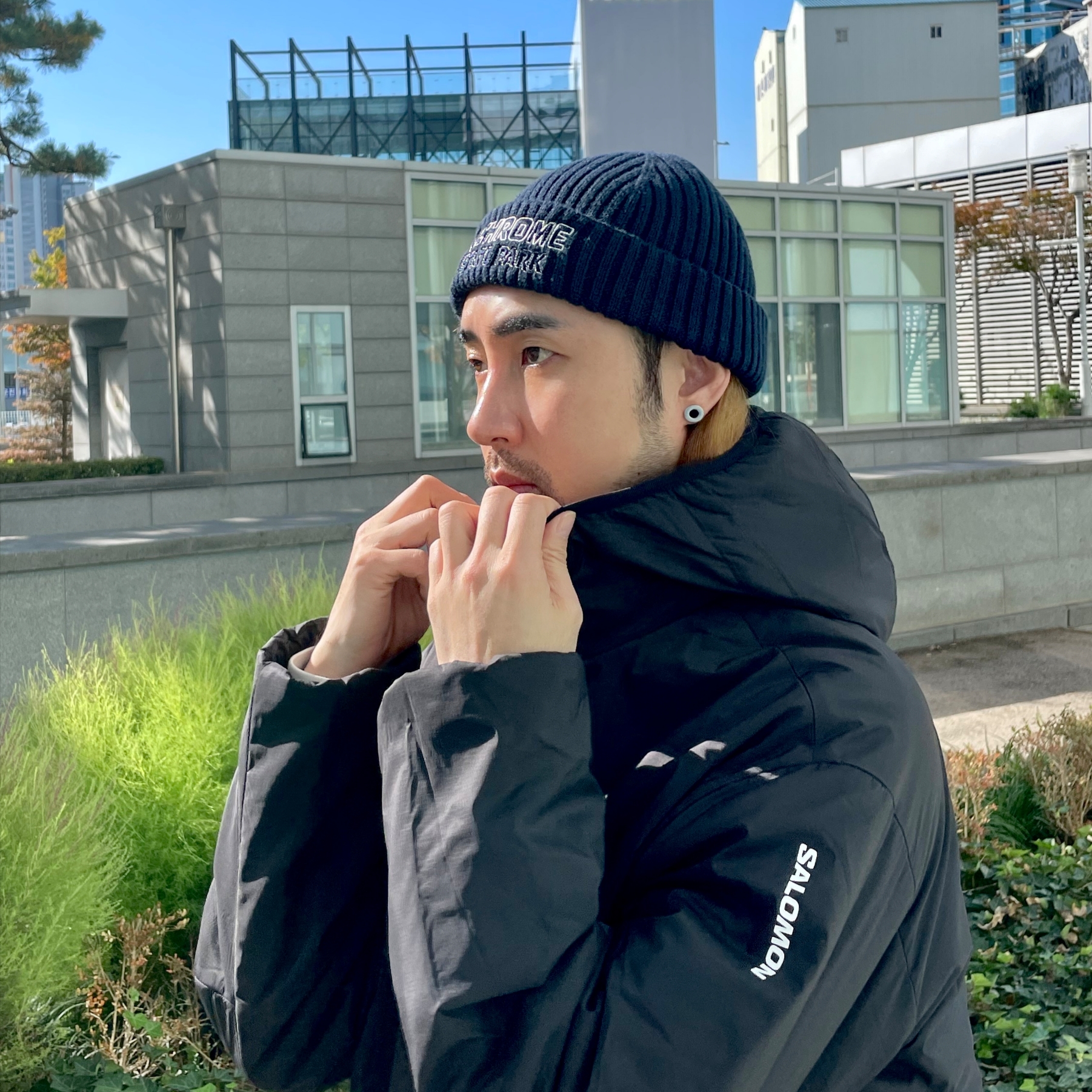 Salomon Modisay Jacket Black 착용 스타일 - 1