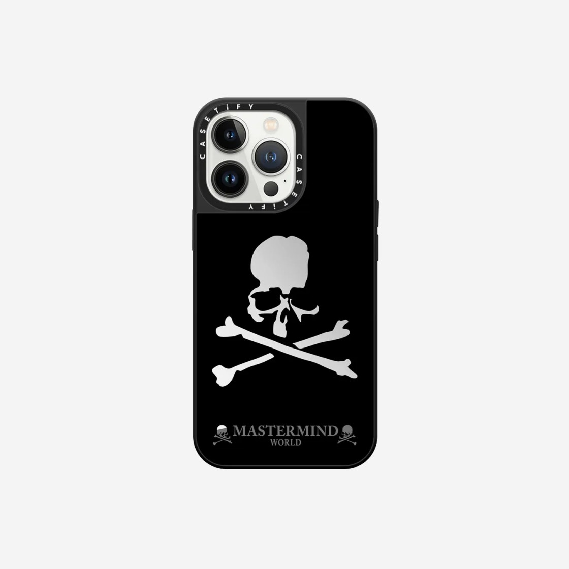 Casetify x Mastermind World iPhone Mirror Skull Magsafe Mirror Case Silver Mirror Black Bumper 상세 이미지 1