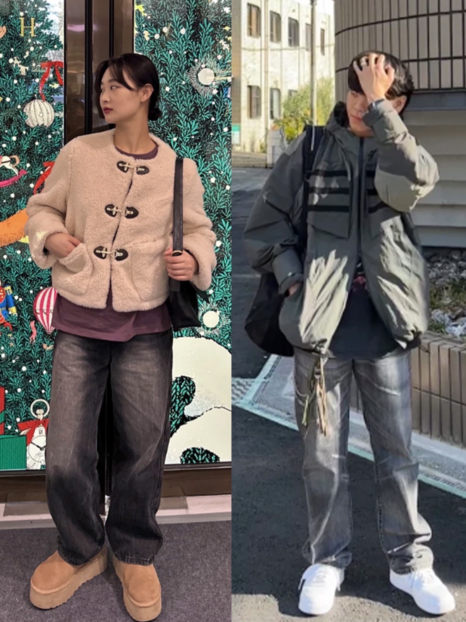 (W) Vivienne Westwood Line Orb Embroidery Basque Beret Black, (W) UGG Classic Ultra Mini Platform Boots Chestnut 착용 스타일 - 2