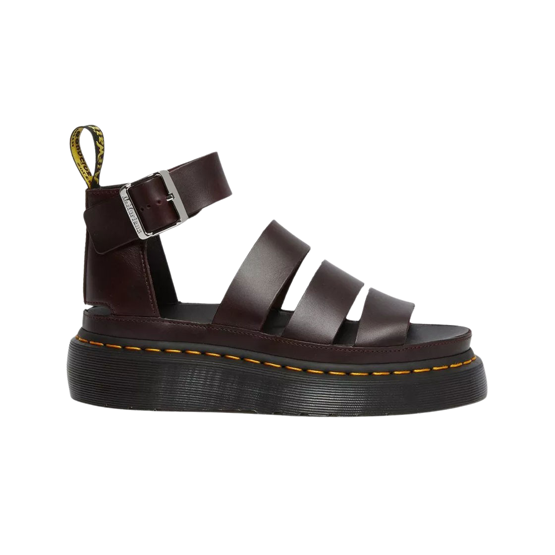 26684601 (W) Dr. Martens Clarissa II Atlas Quad Leather Platform Sandal Oxblood
