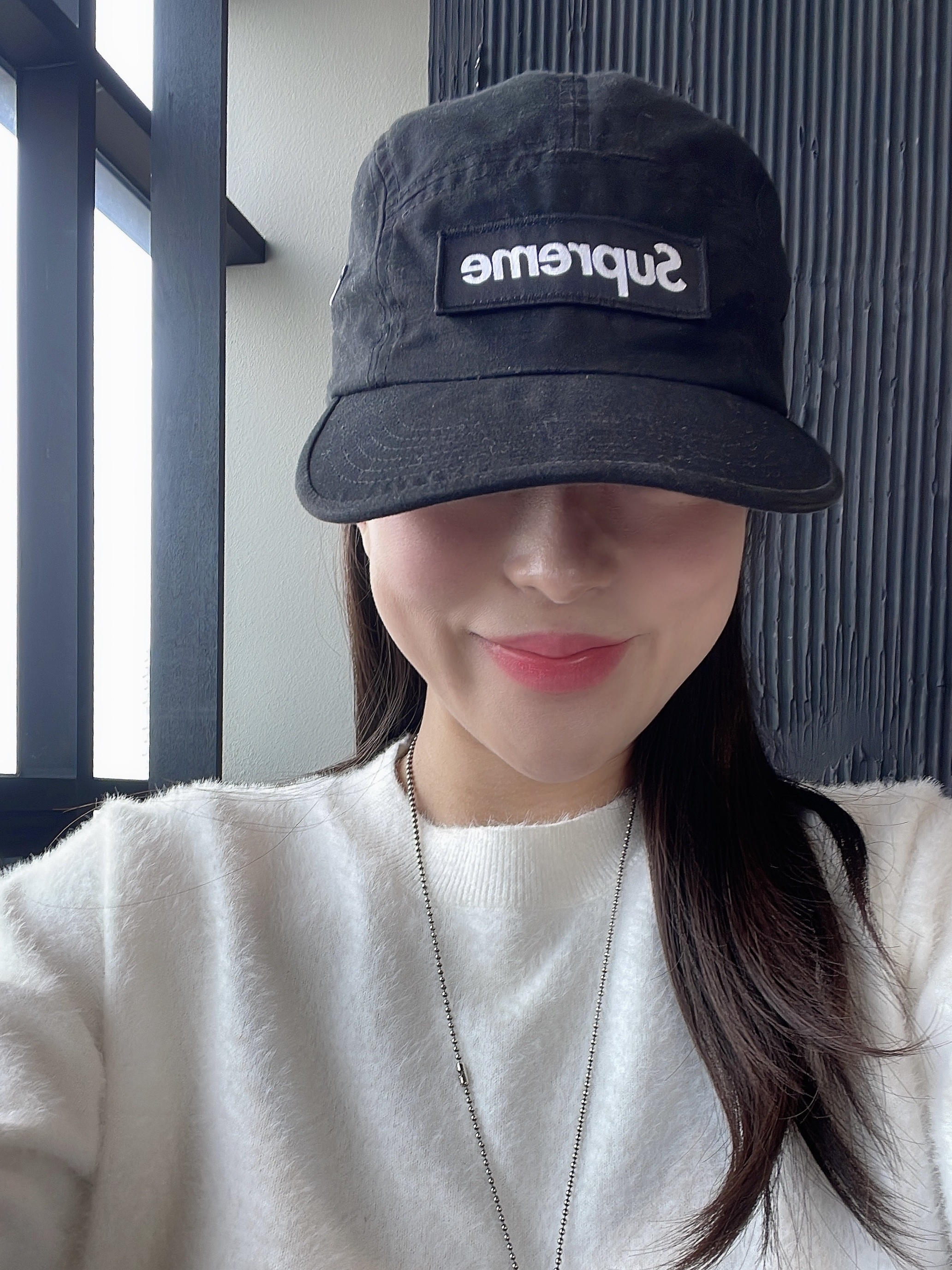 Supreme Ventile Camp Cap Black - 23SS, Human Made Heart Mini Keycharm Red 착용 스타일 - 2