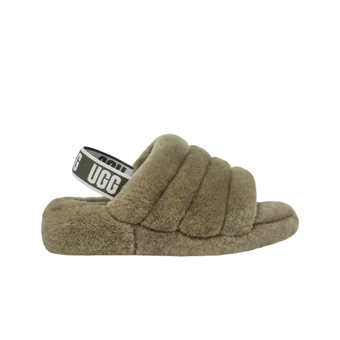(W) 어그 플러프 예 슬라이드 번트 올리브((W) UGG Fluff Yeah Slide Burnt Olive)