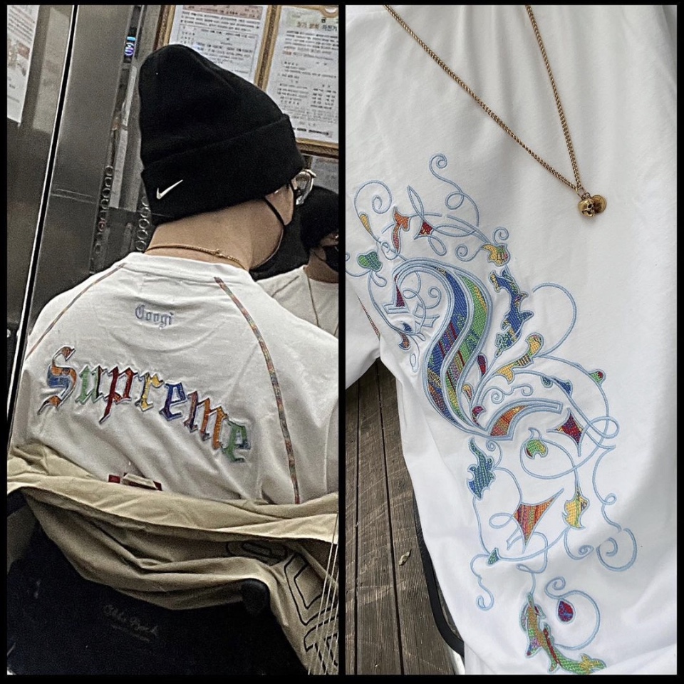Supreme x Coogi Raglan S/S Top White - 23SS, Nike x Stussy NRG Cuffed Beanie Black 착용 스타일 - 2