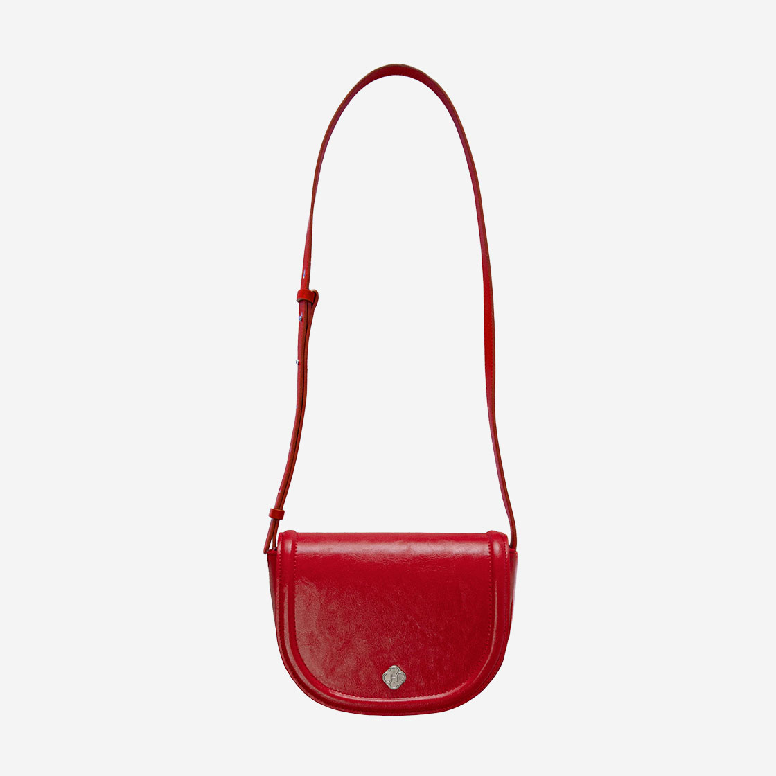히어리 우먼 달리아 하프 문 백 레드(Heeari Women Dahlia Half Moon Bag Red)