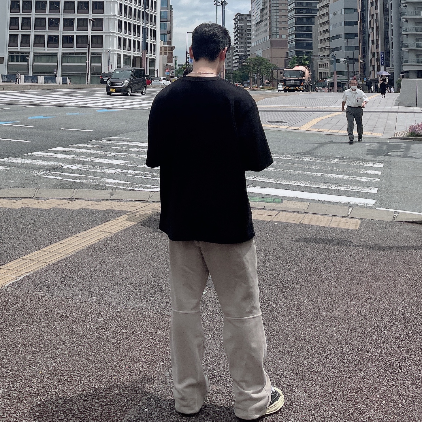 Maison Mihara Yasuhiro Blakey VL OG Sole Canvas Low-top Sneakers Black 착용 스타일