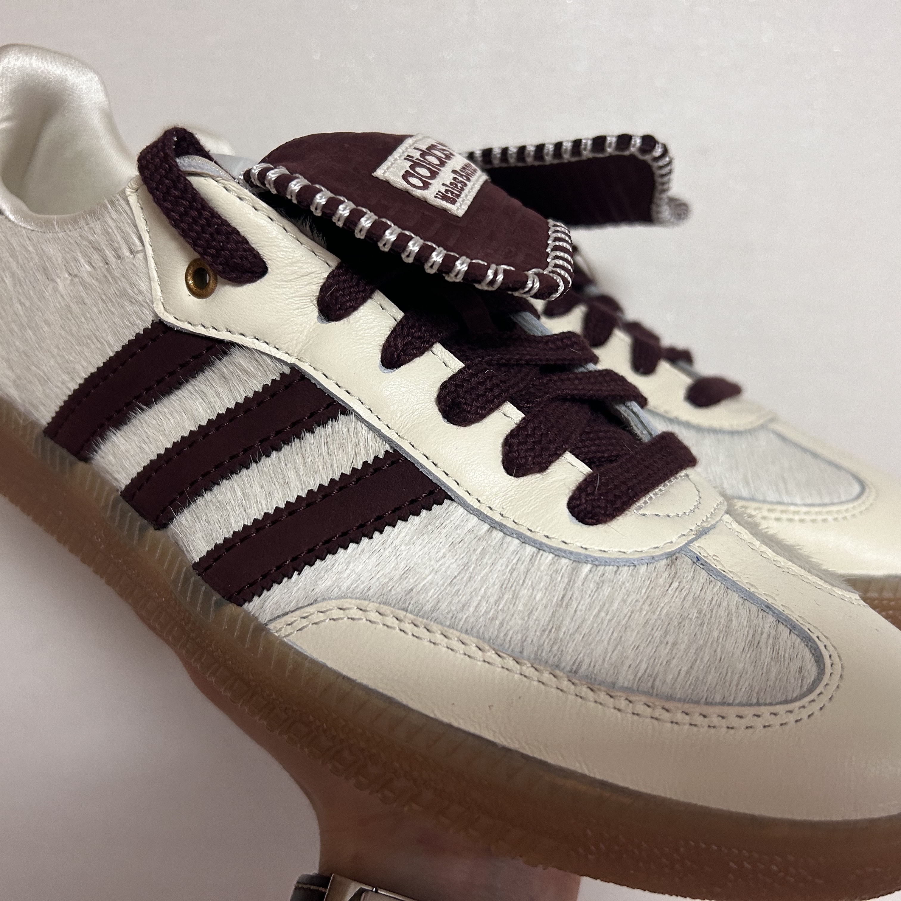 Adidas x Wales Bonner Pony Tonal Samba Cream White Mystery Brown 착용 스타일 - 4