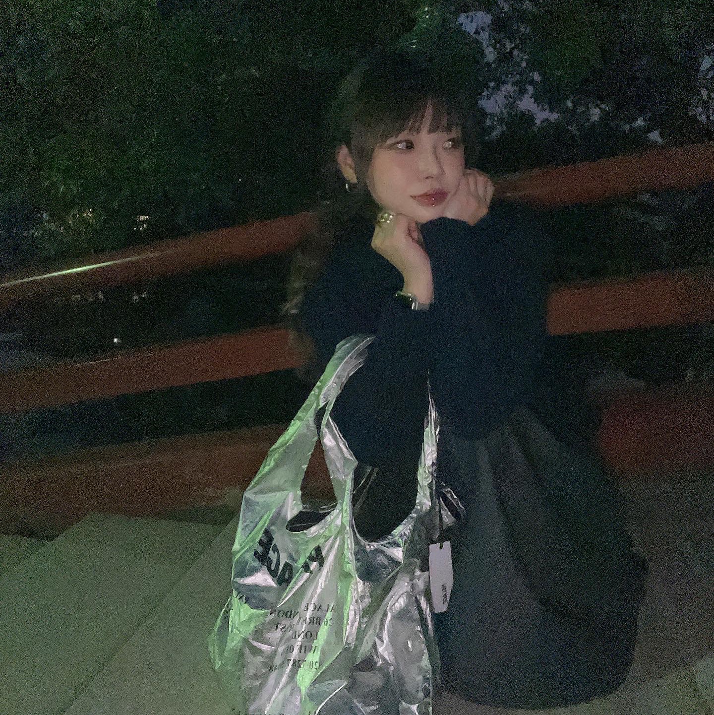 Palace Palace Shop Reusable Bag Silver - 22FW 착용 스타일