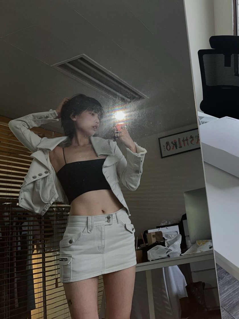 【KASHIKO】Low-rise Denim Skirt Pants Off White Kashiko Women Low-Ris STYLE | KREAM