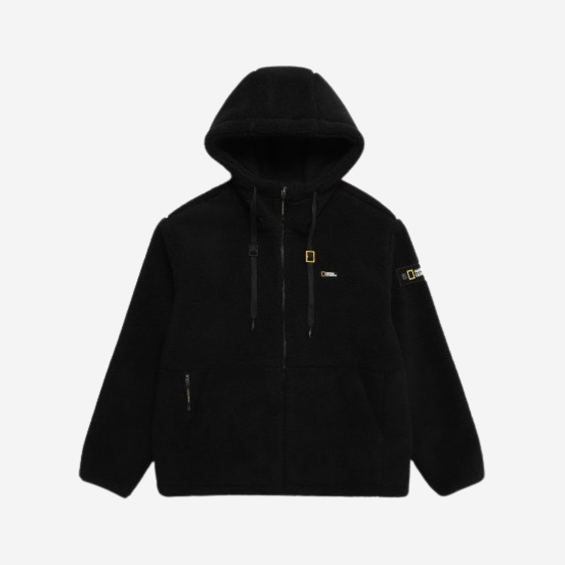 National Geographic Costoni Fleece Hooded Zip Up Carbon Black 상세 이미지 1