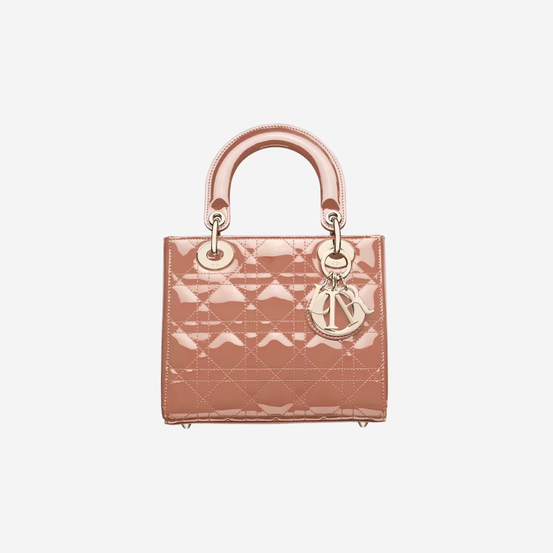 Dior Small Lady Bag Patent Cannage Calfskin Rose Des Vents 상세 이미지 1